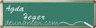 Agda Heger Visitenkarte